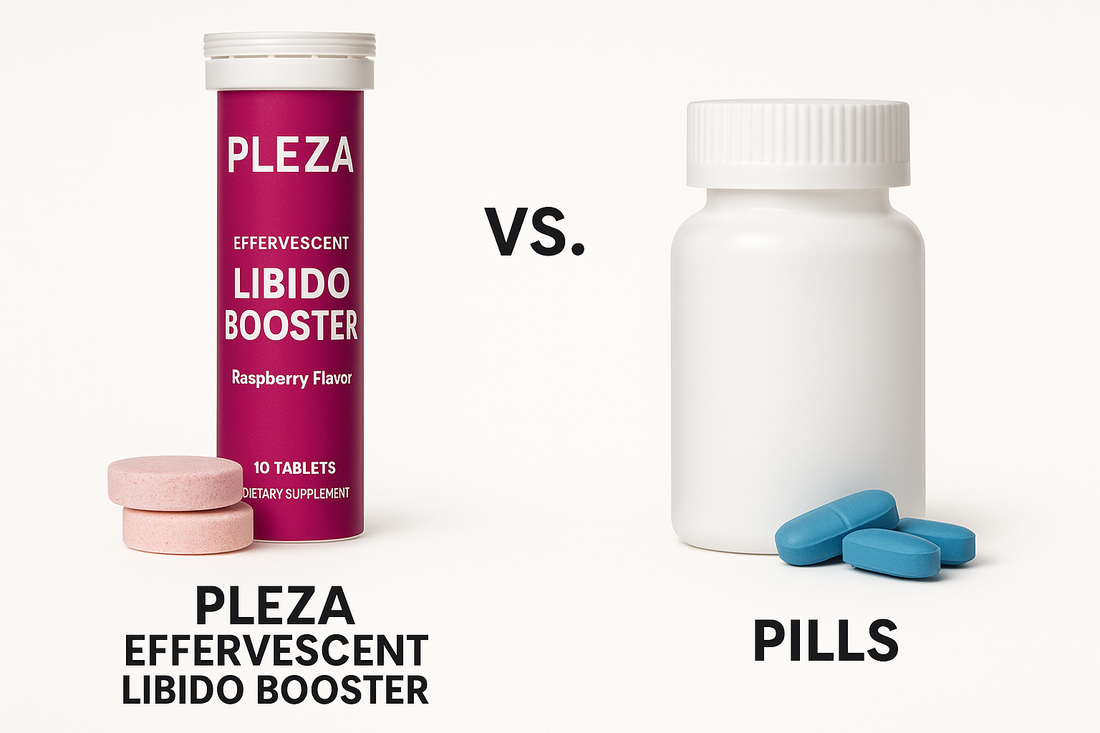 Pleza Effervescent Libido Boosters vs. Pills: Who Wins in Speed & Power?