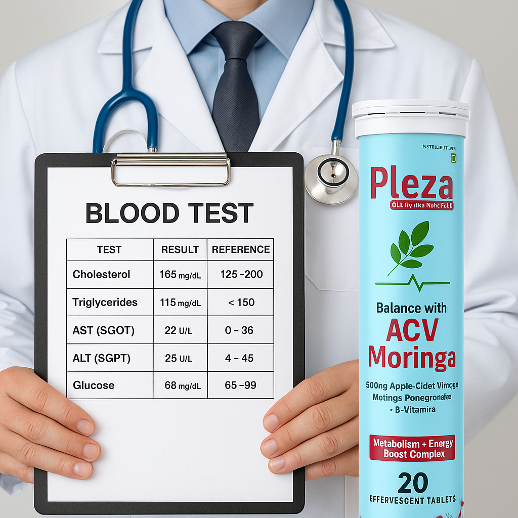 Pleza’s Secret to Healthier Blood Labs: ACV + Moringa Tablets