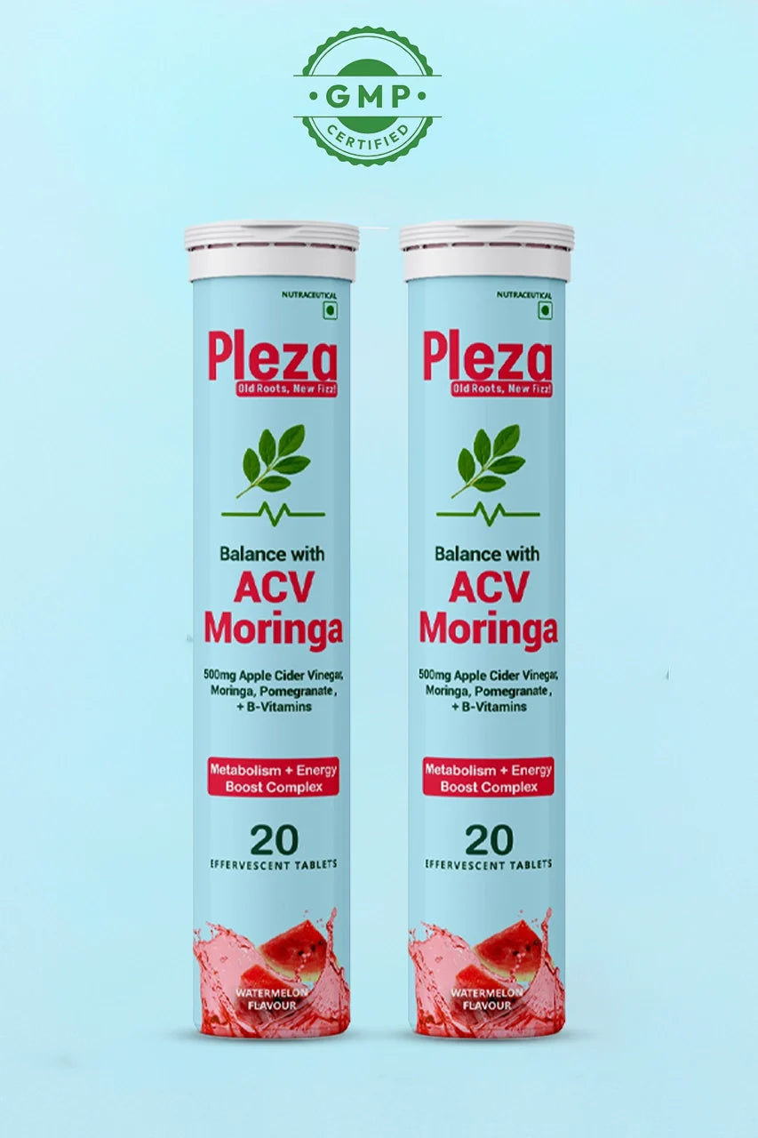 Banish Cravings Naturally with GMP-Certified ACV Moringa Tablets by Pleza