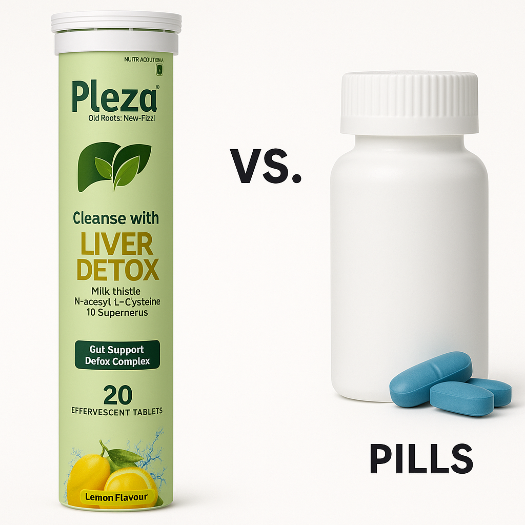 Pleza vs. Effervescent Detox Tablets: A Comparative Overview