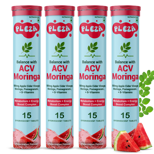 Pleza ACV + Moringa Supplement with 500 mg Apple Cider Vinegar