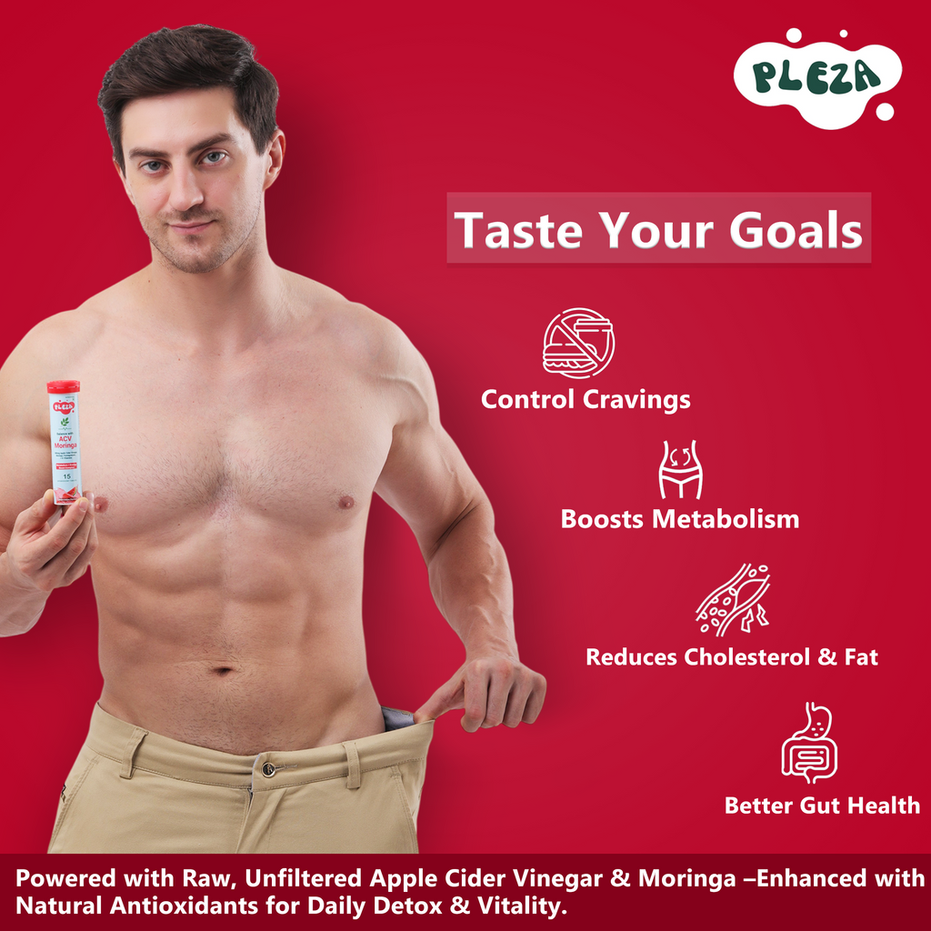 Pleza ACV + Moringa Supplement with 500 mg Apple Cider Vinegar