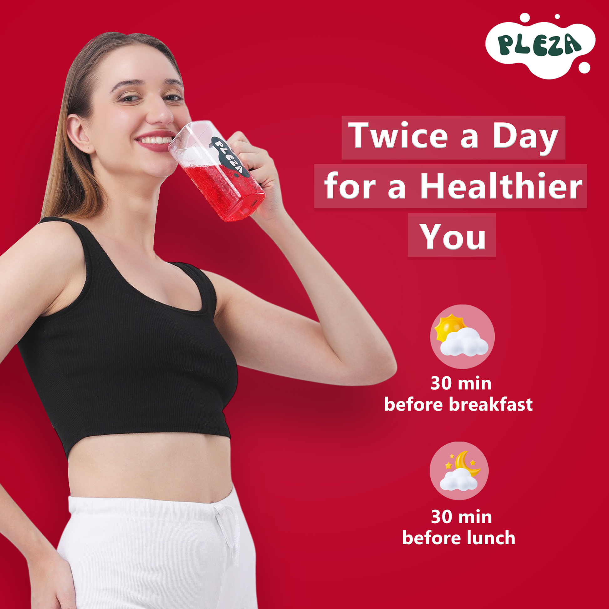 Pleza ACV + Moringa Supplement with 500 mg Apple Cider Vinegar