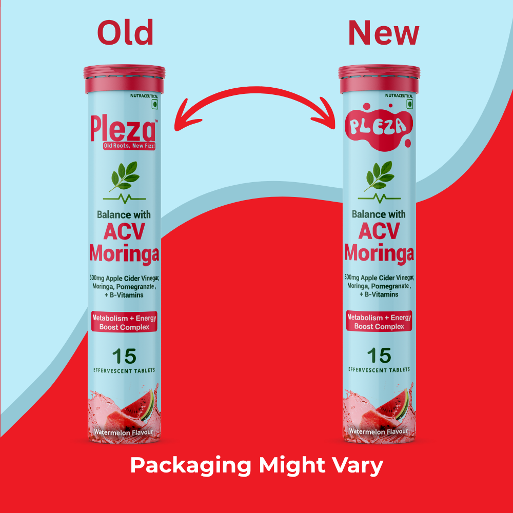 Pleza ACV + Moringa Supplement with 500 mg Apple Cider Vinegar