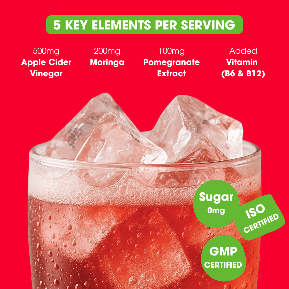 Pleza ACV + Moringa Supplement with 500 mg Apple Cider Vinegar