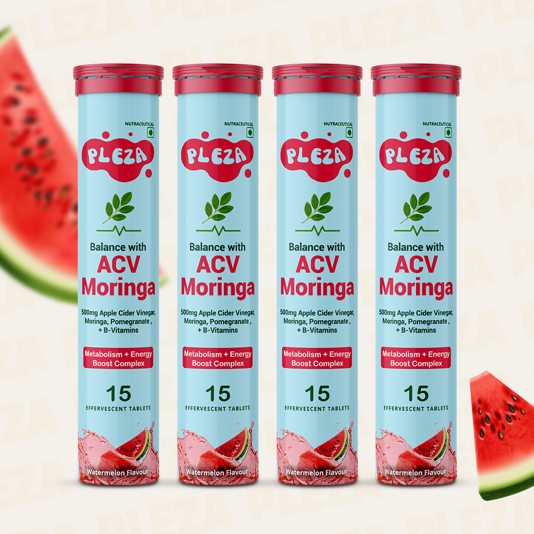 Pleza ACV + Moringa Supplement with 500 mg Apple Cider Vinegar