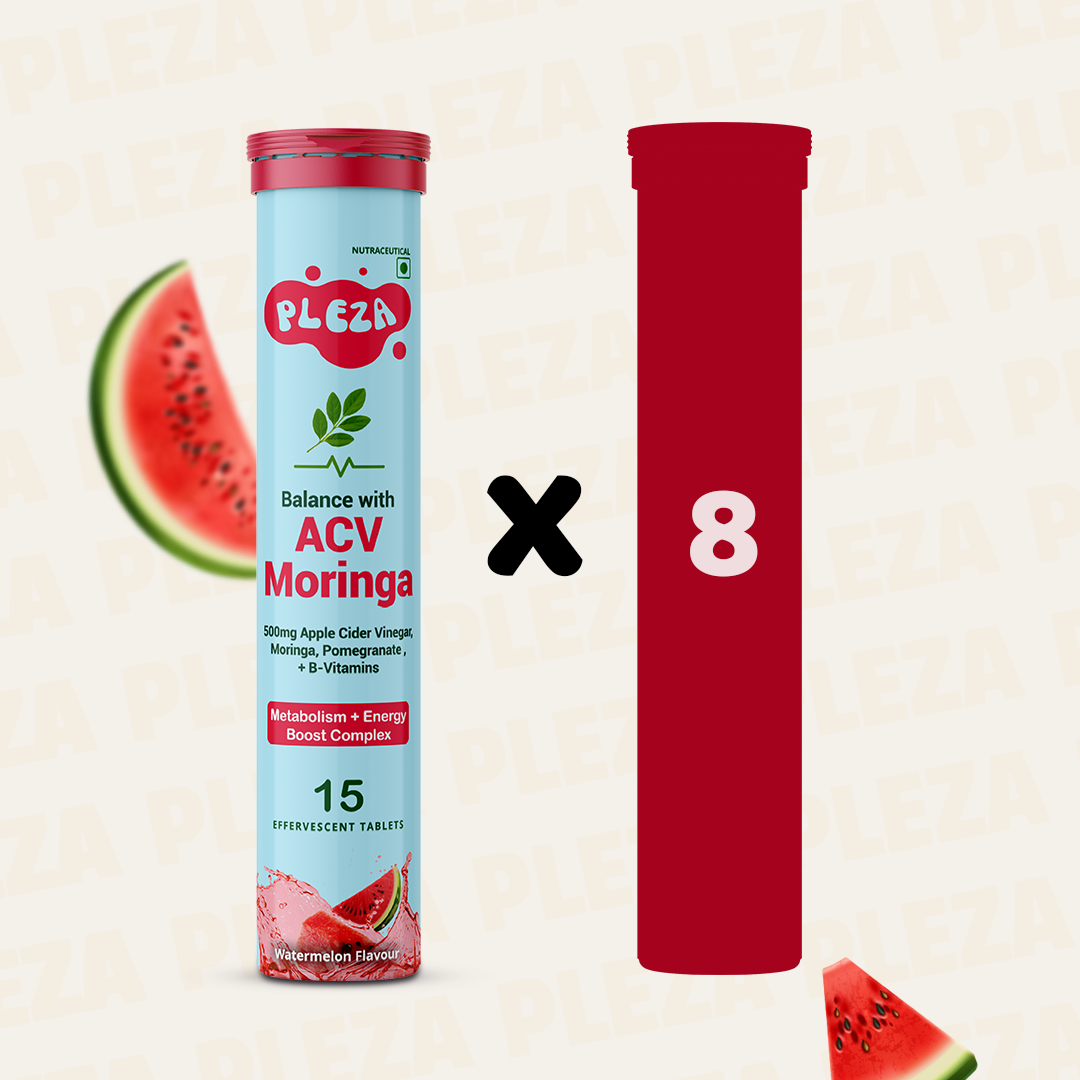 Pleza ACV + Moringa Supplement with 500 mg Apple Cider Vinegar
