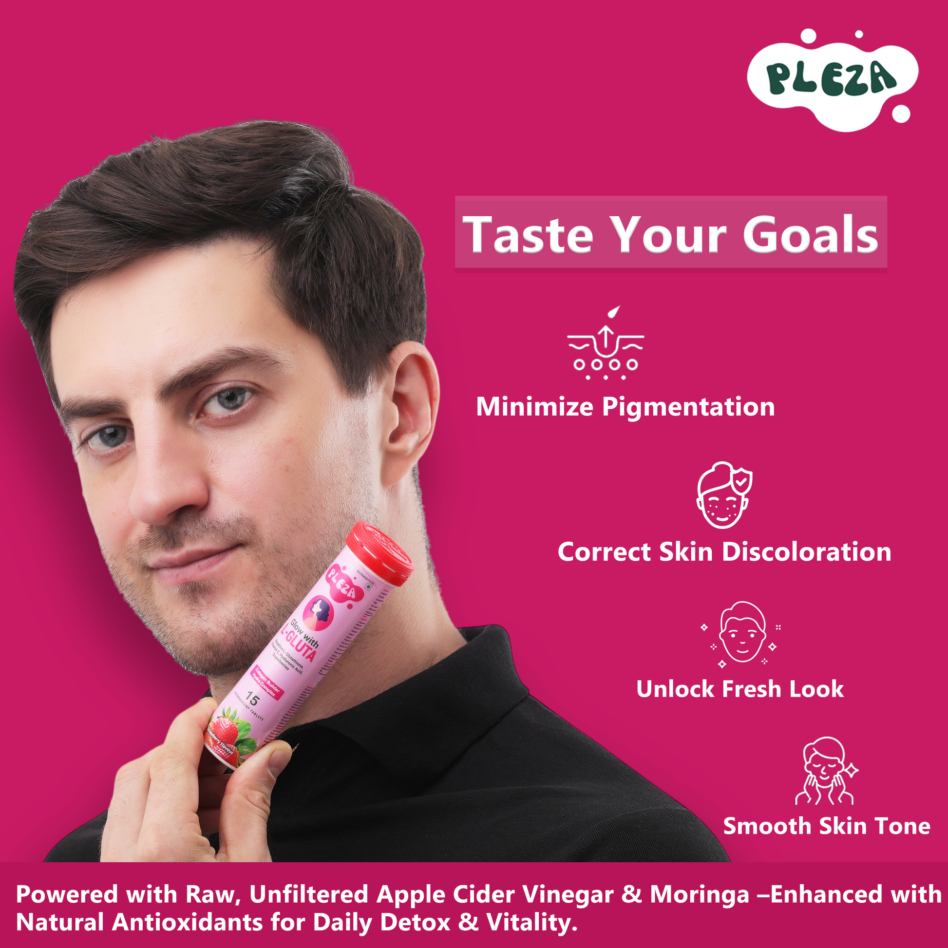 Pleza Gluta – Skin Glow Effervescent Tablets