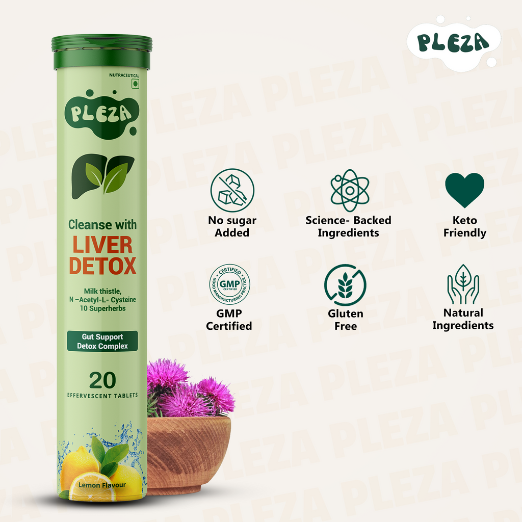 Pleza Liver Detox Supplement – NAC & Milk-Thistle